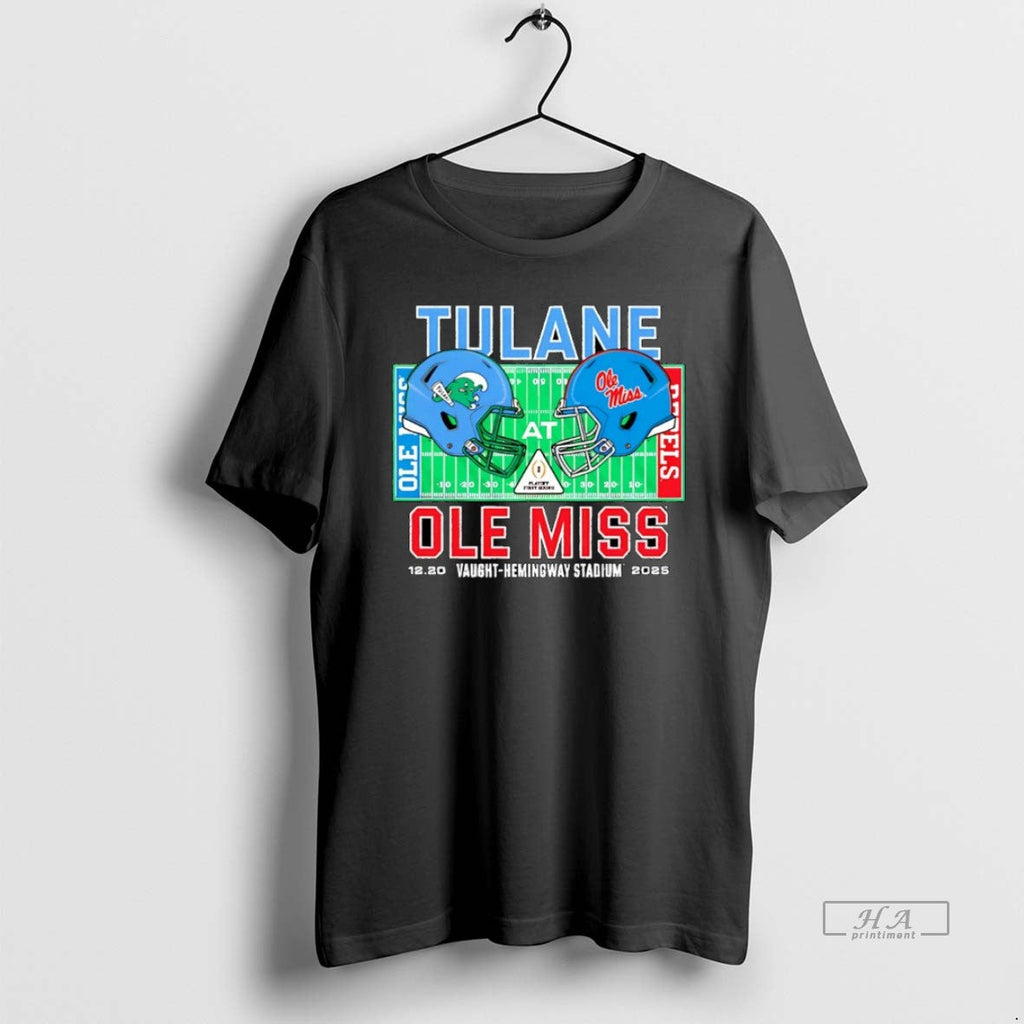 Official Tulane Vs Ole Miss 2025 College Football - Adult & Kids T-Shirts, Sweatshirts & Hoodies apparel design preview 1