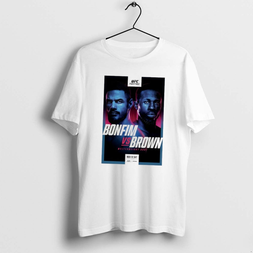 Official Ufc Fight Night Bonfim Vs Brown Autographed - Adult & Kids T-Shirts, Sweatshirts & Hoodies apparel design preview 1