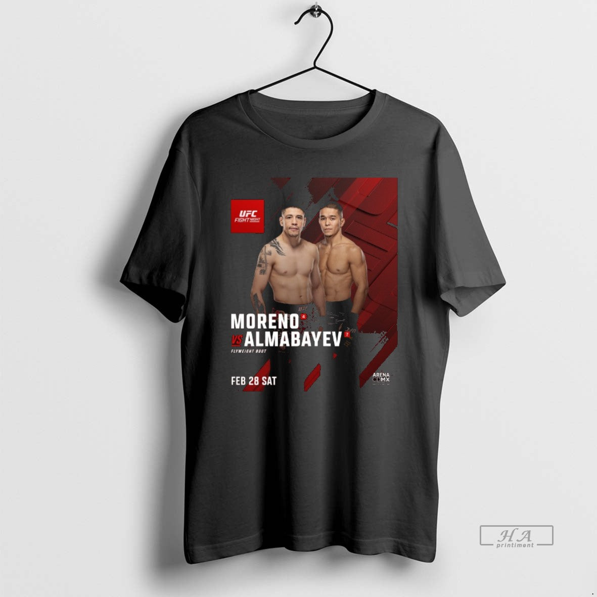 Official Ufc Fight Night Brandon Moreno Vs Asu - Adult & Kids T-Shirts, Sweatshirts & Hoodies apparel design preview 1