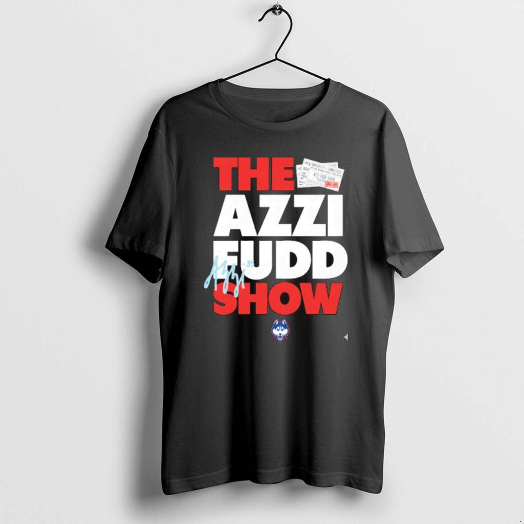 Official Uconn Huskies The Azzi Fudd Show Signature - Adult & Kids T-Shirts, Sweatshirts & Hoodies apparel design preview 1