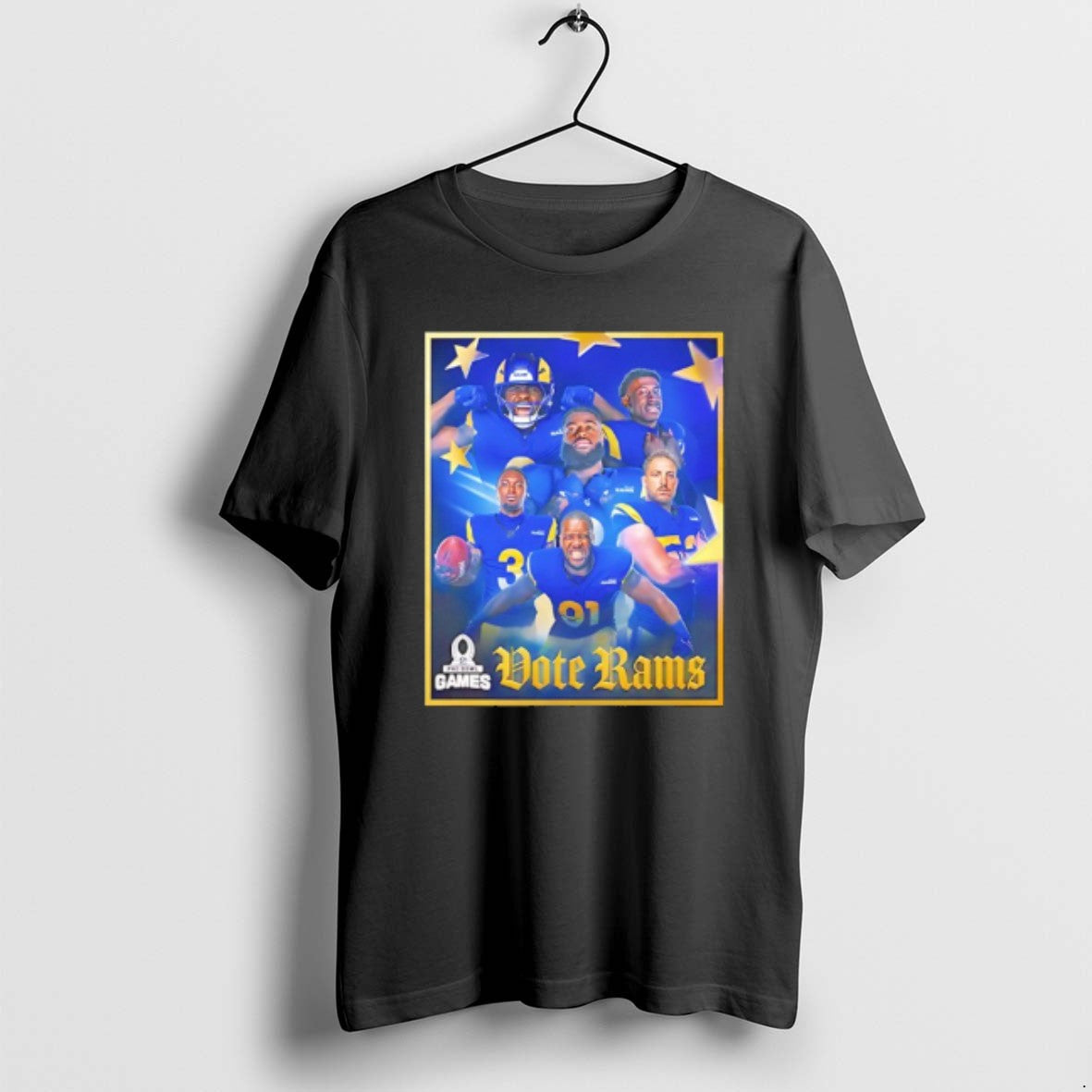 Official Vote La Rams Pro Bowl Games 2025 - Adult & Kids T-Shirts, Sweatshirts & Hoodies apparel design preview 1