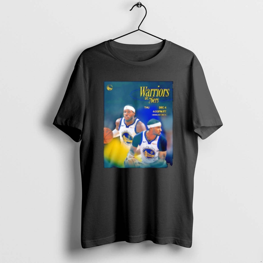 Official Warriors At 76ers Nba Dec 4 2025 - Adult & Kids T-Shirts, Sweatshirts & Hoodies apparel design preview 1
