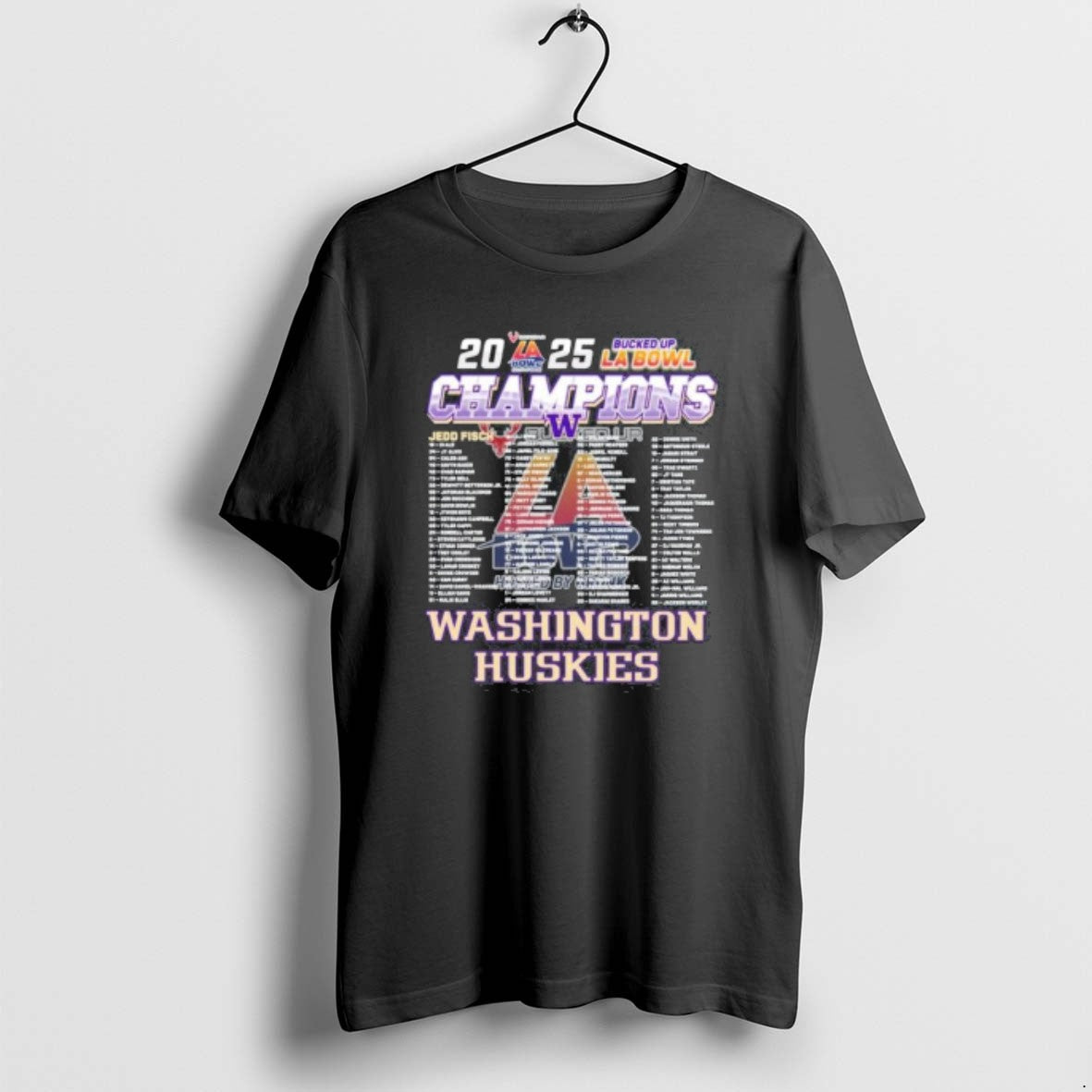 Official Washington Huskies 2025 Bucked Up La Bowl - Adult & Kids T-Shirts, Sweatshirts & Hoodies apparel design preview 1