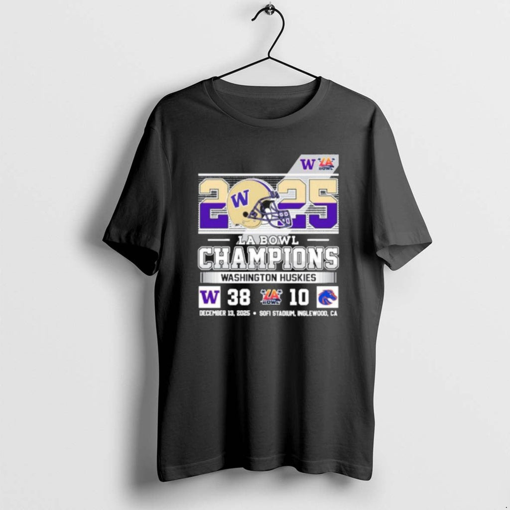 Official Washington Huskies 2025 La Bowl Champions 38 - Adult & Kids T-Shirts, Sweatshirts & Hoodies apparel design preview 1