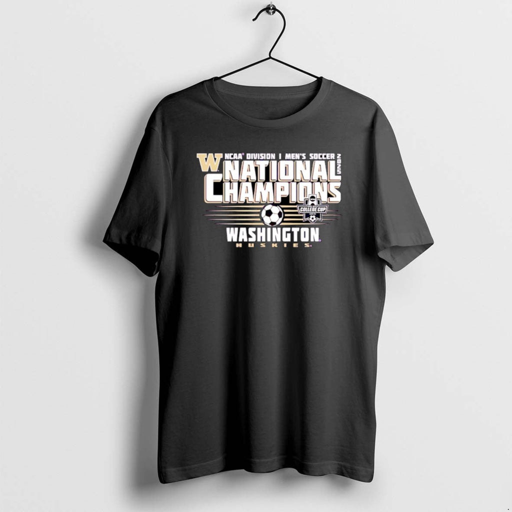 Official Washington Huskies 2025 Mens Soccer National - Adult & Kids T-Shirts, Sweatshirts & Hoodies apparel design preview 1