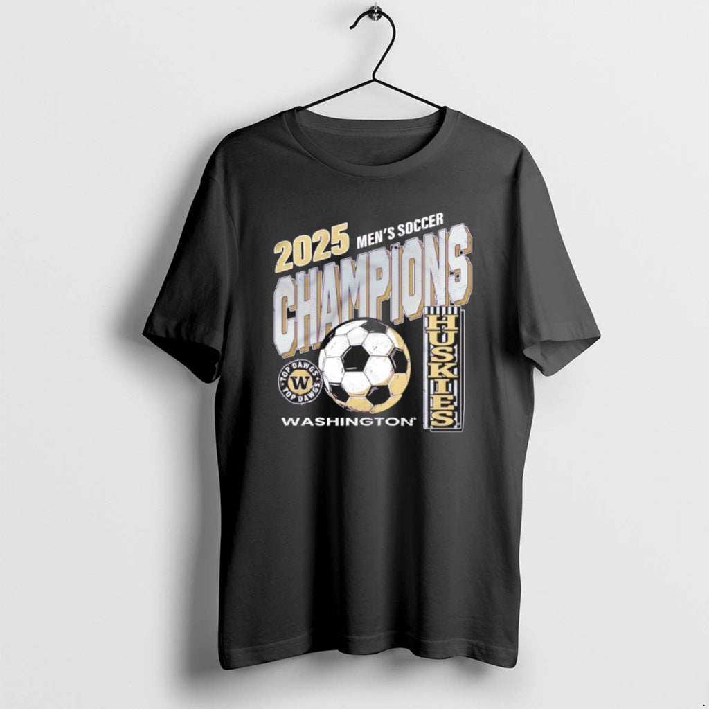 Official Washington Huskies 2025 Mens Soccer National - Adult & Kids T-Shirts, Sweatshirts & Hoodies apparel design preview 1