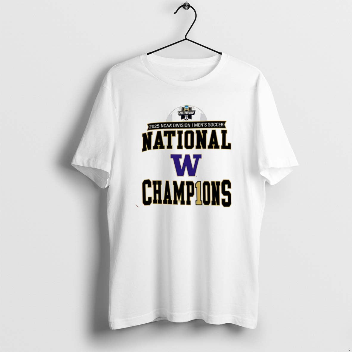 Official Washington Huskies 2025 Ncaa Mens Soccer - Adult & Kids T-Shirts, Sweatshirts & Hoodies apparel design preview 1