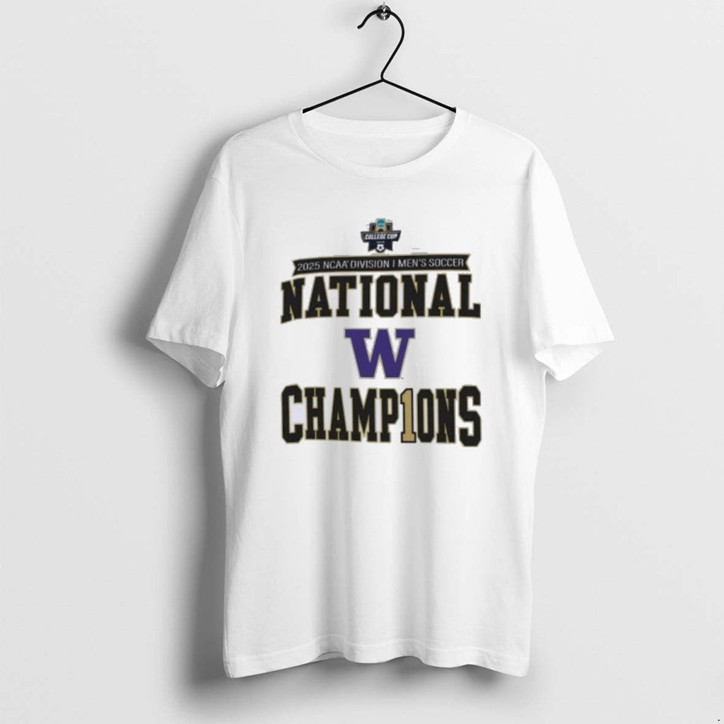 Official Washington Mens Soccer 2025 Ncaa National - Adult & Kids T-Shirts, Sweatshirts & Hoodies apparel design preview 1