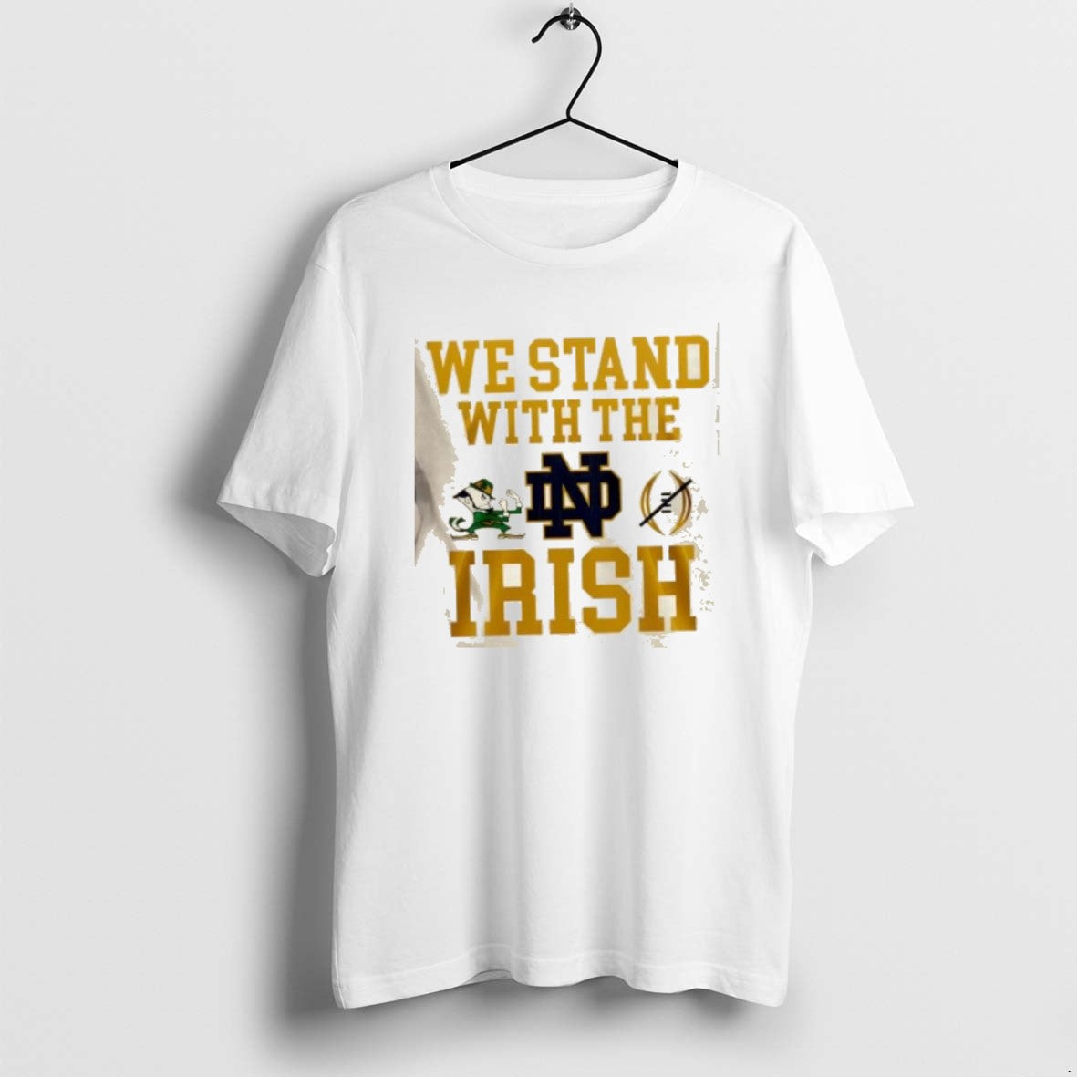 Official We Stand With The Notre Dame Fighting Irish - Adult & Kids T-Shirts, Sweatshirts & Hoodies apparel design preview 1