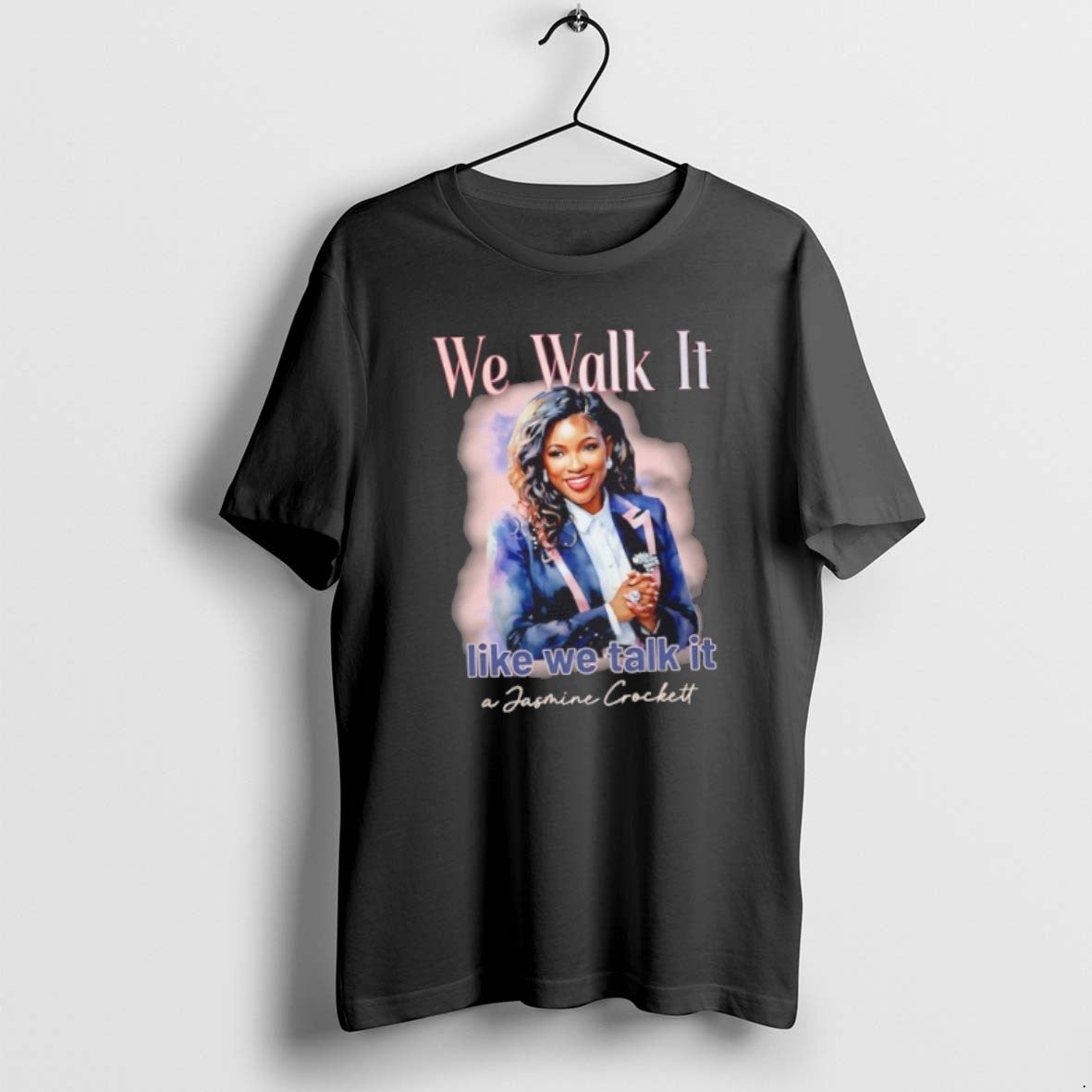 Official We Walk It Like Talk A Jasmine Crockett - Adult & Kids T-Shirts, Sweatshirts & Hoodies apparel design preview 1