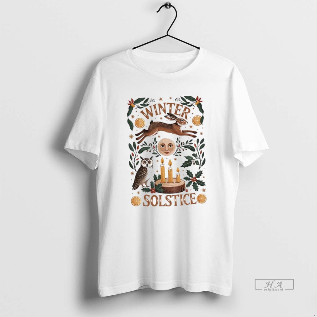 Official Winter Solstice Mystical Moon And Rabbit - Adult & Kids T-Shirts, Sweatshirts & Hoodies apparel design preview 1