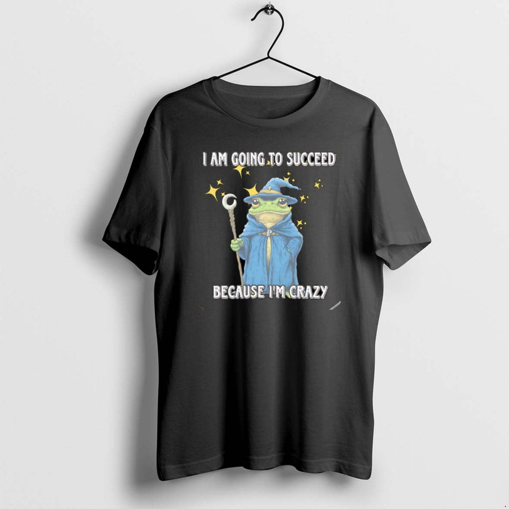 Official Wizard Frog I Am Going To Succeed Because Im - Adult & Kids T-Shirts, Sweatshirts & Hoodies apparel design preview 1