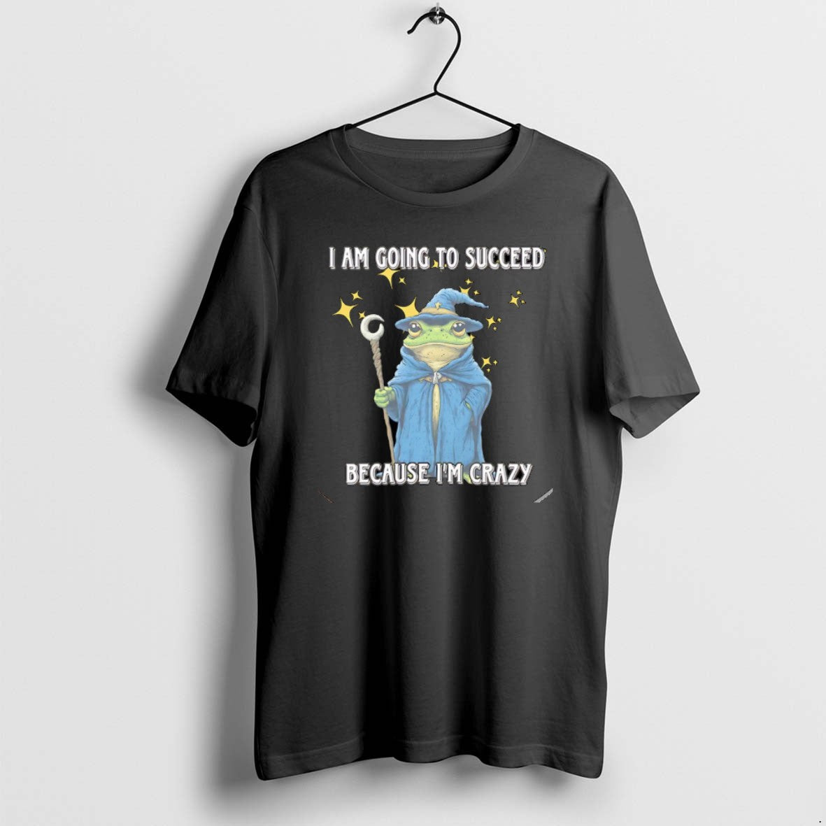 Official Wizard Frog I Am Going To Succeed Because Im - Adult & Kids T-Shirts, Sweatshirts & Hoodies apparel design preview 1