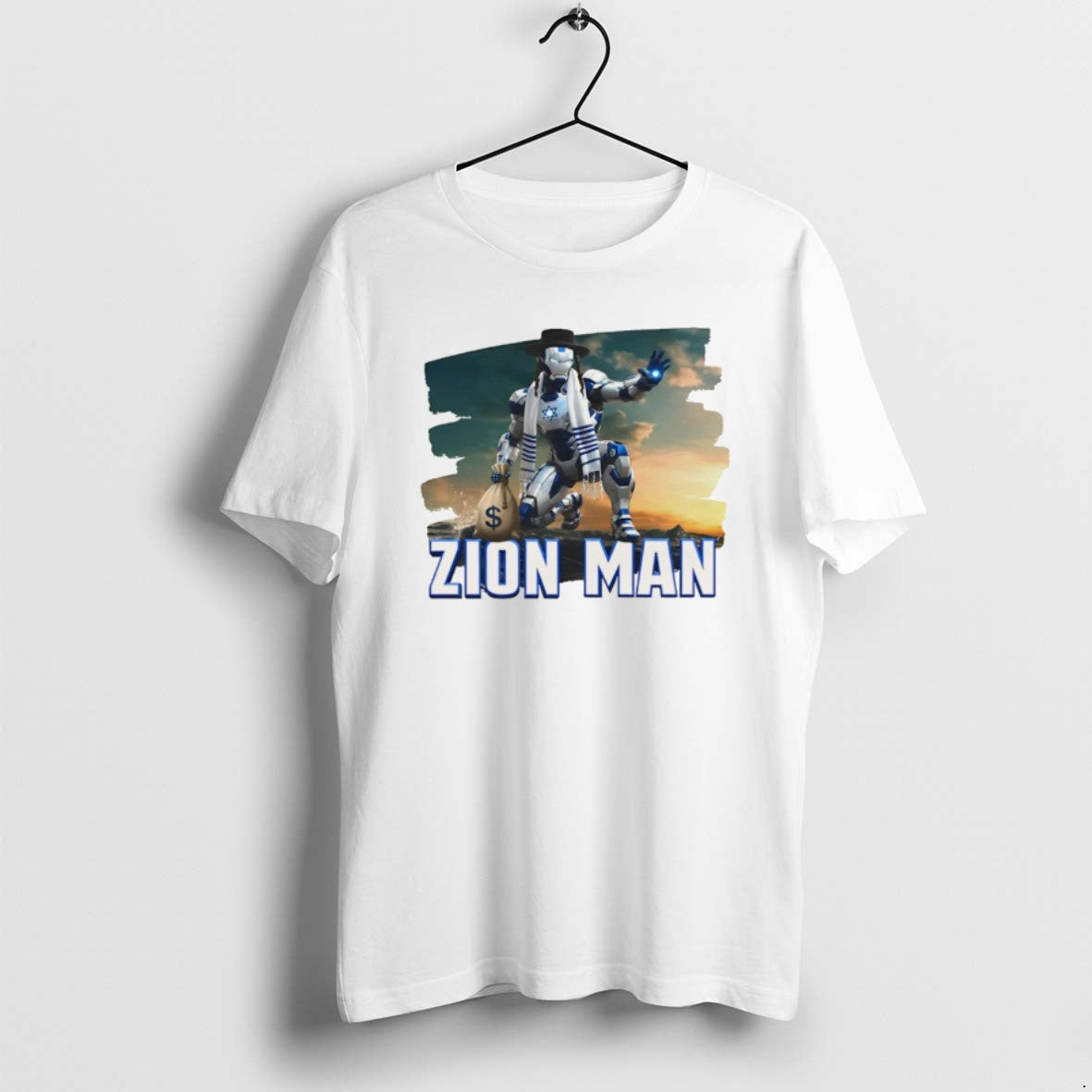 Official Zion Man Jews Robot Christmas - Adult & Kids T-Shirts, Sweatshirts & Hoodies apparel design preview 1