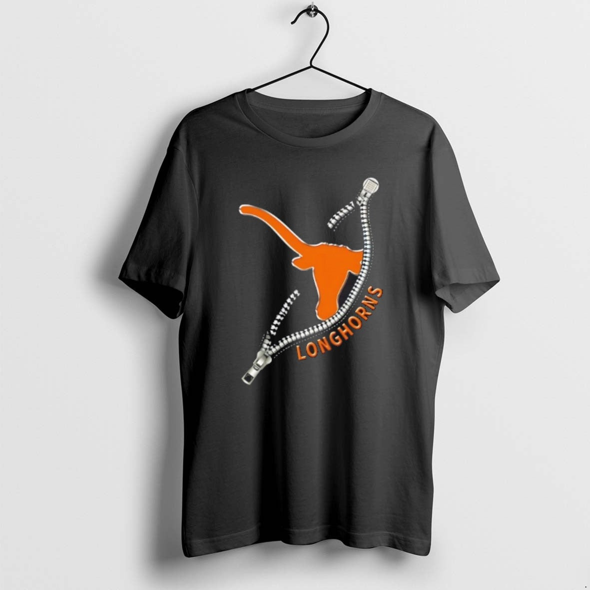 Official Zipper X Texas Longhorns Football Logo - Adult & Kids T-Shirts, Sweatshirts & Hoodies apparel design preview 1