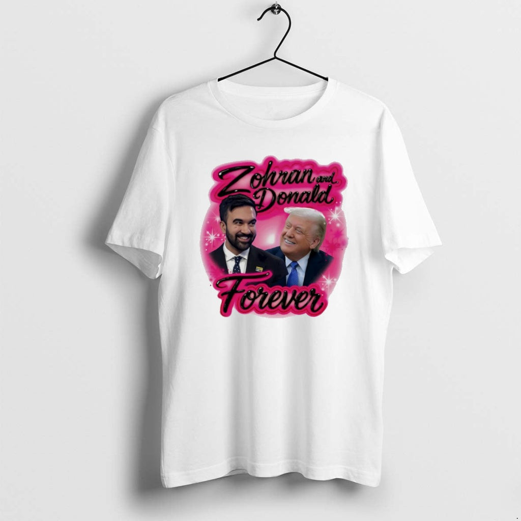 Official Zohran And Donald Forever Airbrush Graphic - Adult & Kids T-Shirts, Sweatshirts & Hoodies apparel design preview 1