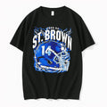 Officials Amon Ra St Brown No 14 Detroit Lions Retro - Adult & Kids T-Shirts, Sweatshirts & Hoodies apparel design preview 1