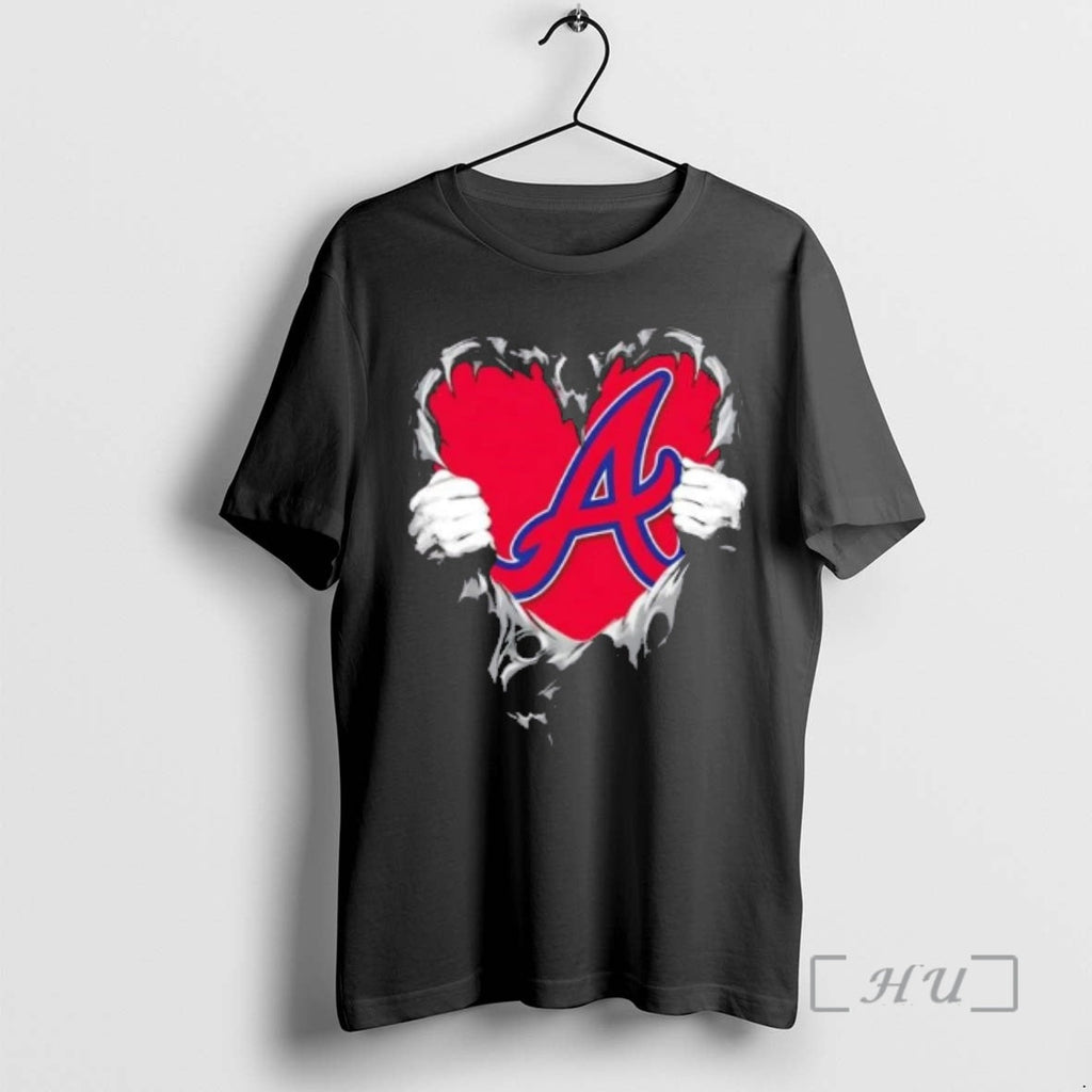 Officials Atlanta Braves Rip The Chest Forever In My - Adult & Kids T-Shirts, Sweatshirts & Hoodies apparel design preview 1