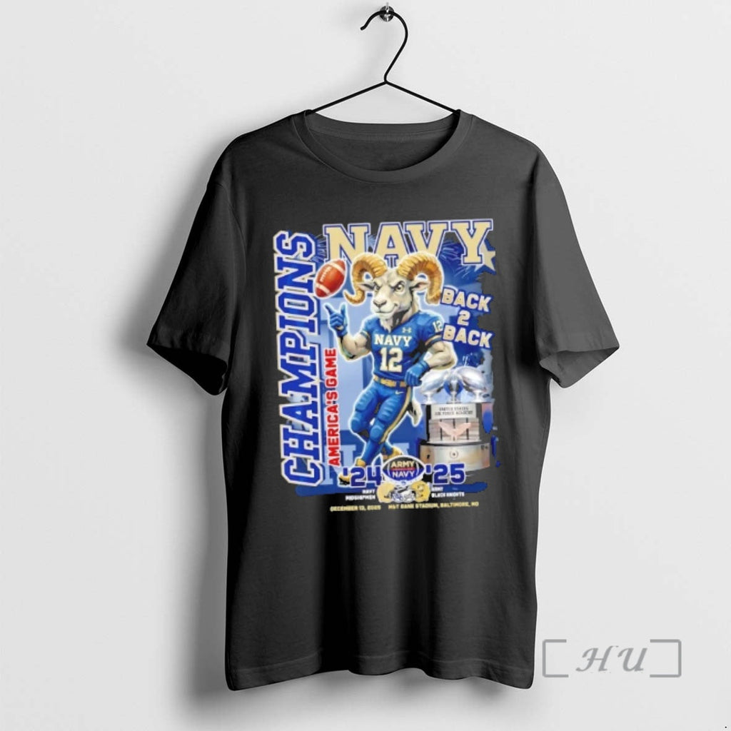Officials Back 2 2024 25 Americas Game Champions Navy - Adult & Kids T-Shirts, Sweatshirts & Hoodies apparel design preview 1