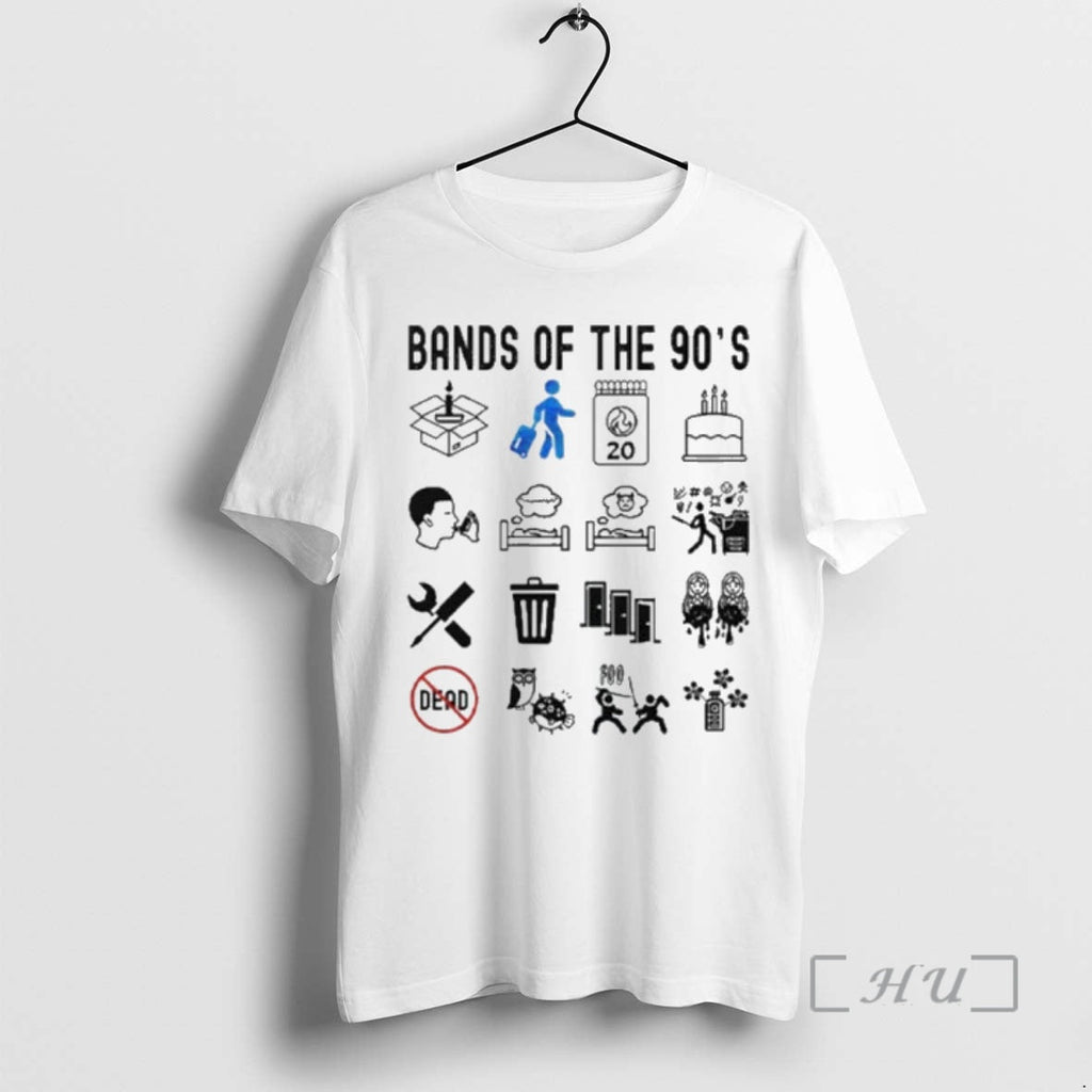 Officials Bands Of The 90s - Adult & Kids T-Shirts, Sweatshirts & Hoodies apparel design preview 1