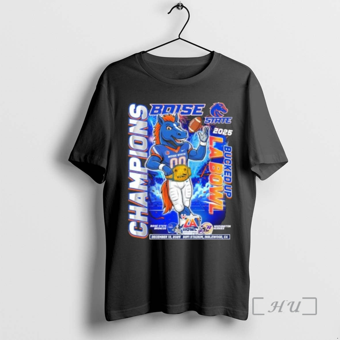 Officials Boise State Broncos Mascot 2025 Bucked Up - Adult & Kids T-Shirts, Sweatshirts & Hoodies apparel design preview 1