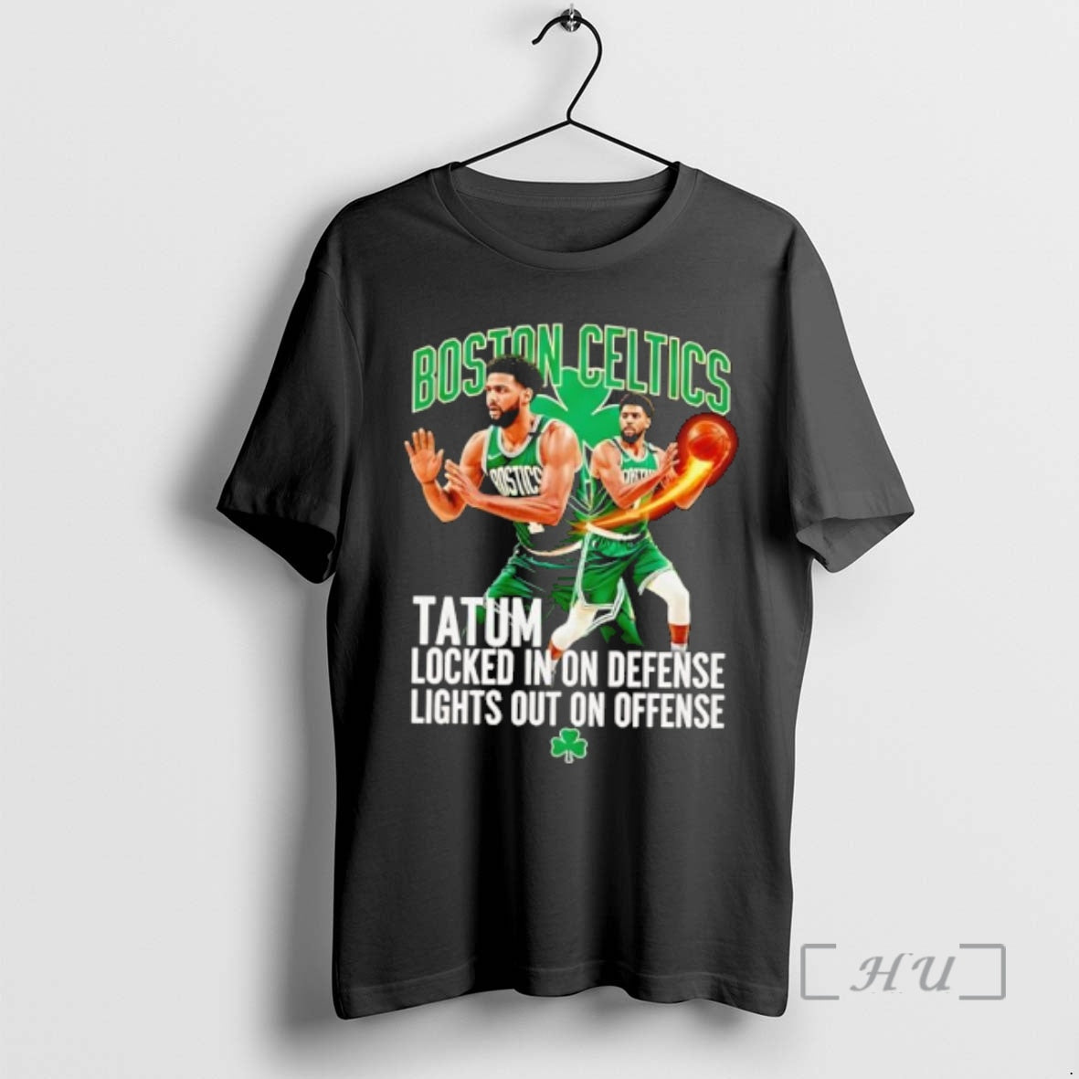 Officials Boston Celtics Tatum Locked In On Defense - Adult & Kids T-Shirts, Sweatshirts & Hoodies apparel design preview 1