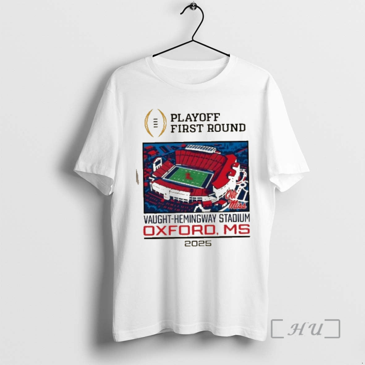 Officials Cfp Playoff First Round 25 26 Ole Miss 1st - Adult & Kids T-Shirts, Sweatshirts & Hoodies apparel design preview 1