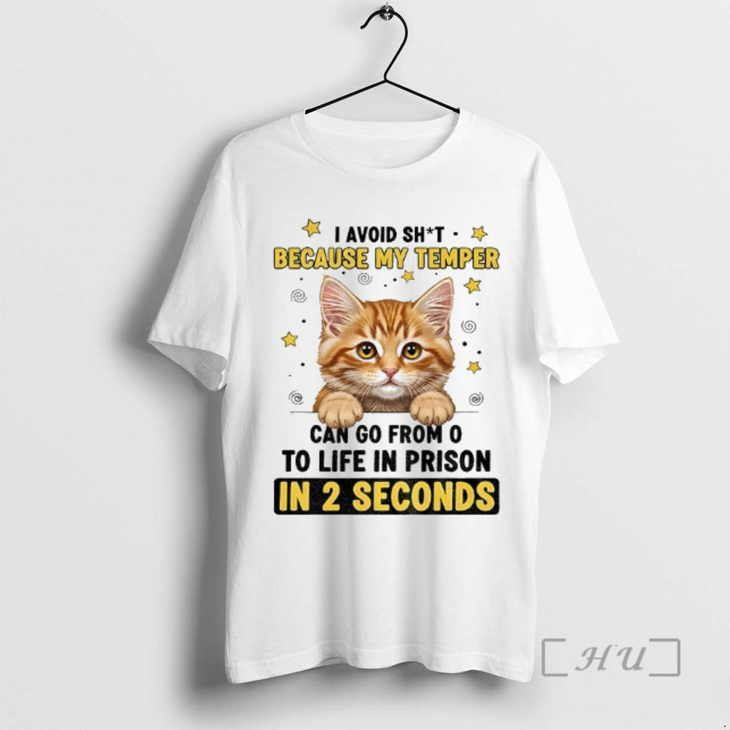 Officials Cat I Avoid Shit Because My Temper Can Go - Adult & Kids T-Shirts, Sweatshirts & Hoodies apparel design preview 1