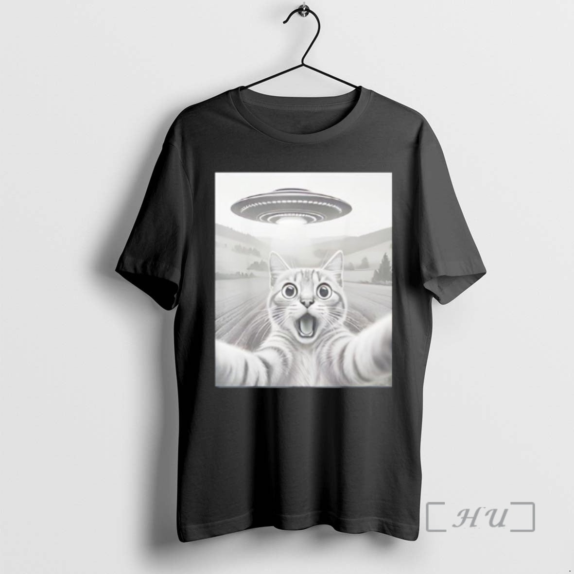 Officials Cat Selfie With Alien Ufo Funny Gifts - Adult & Kids T-Shirts, Sweatshirts & Hoodies apparel design preview 1