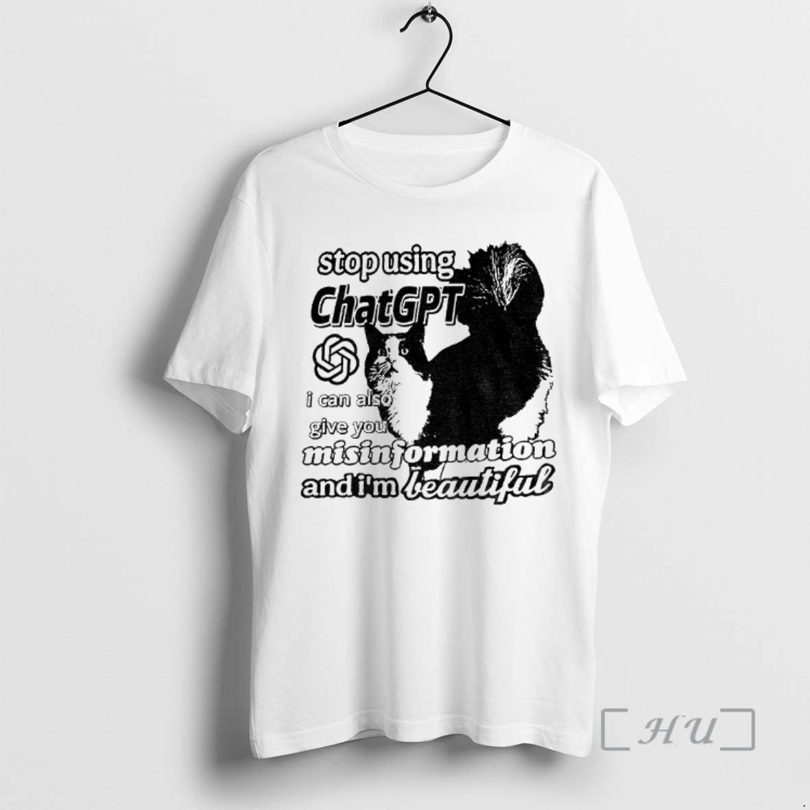 Officials Chat Gpt Cat Meme Stop Using I Can Also - Adult & Kids T-Shirts, Sweatshirts & Hoodies apparel design preview 1