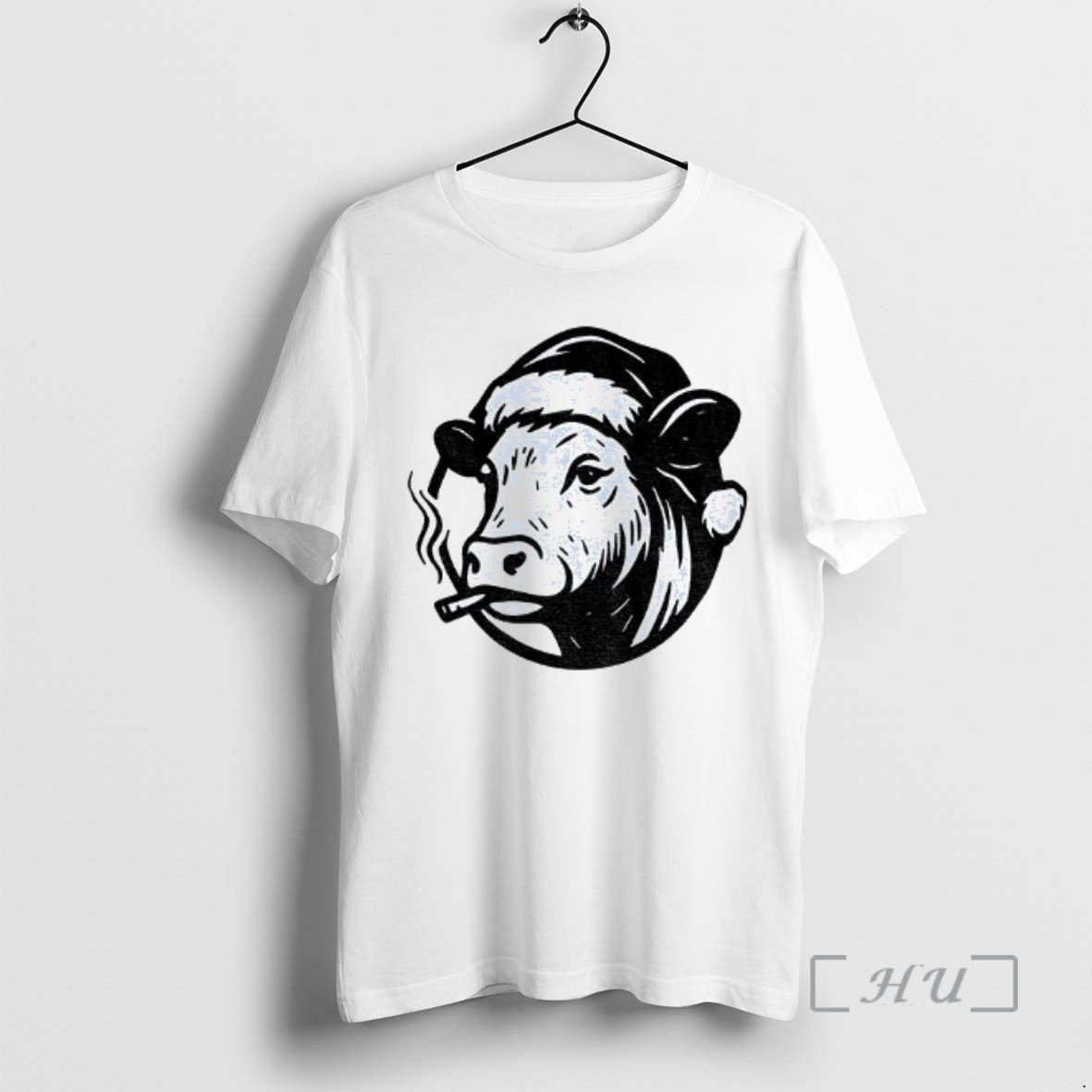 Officials Cow Santa Hat Bah Humbug Merry Christmas - Adult & Kids T-Shirts, Sweatshirts & Hoodies apparel design preview 1