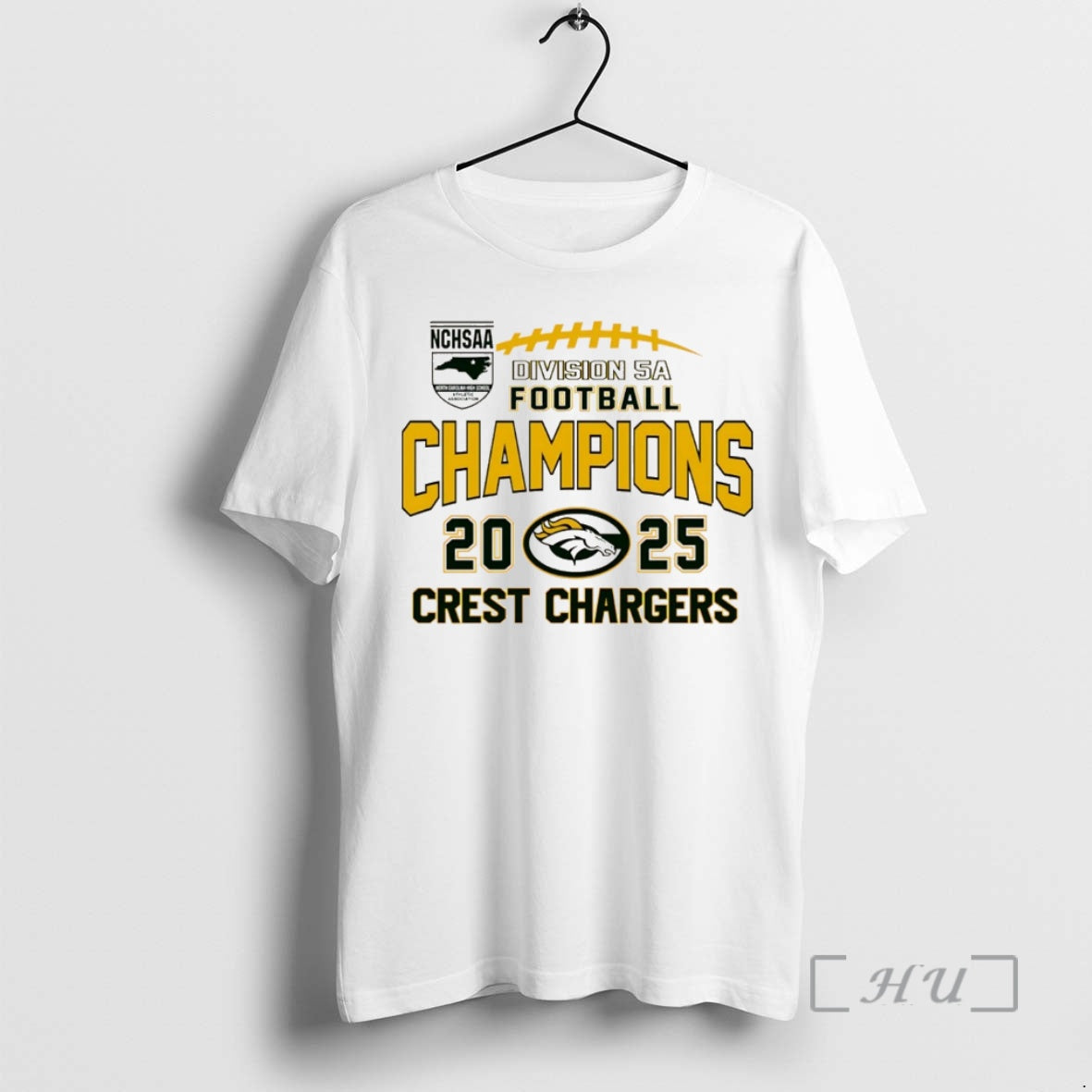 Officials Crest Chargers 2025 Nchsaa Division 5a - Adult & Kids T-Shirts, Sweatshirts & Hoodies apparel design preview 1