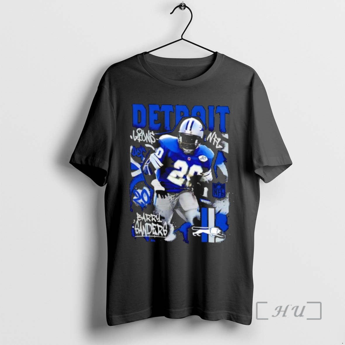 Officials Detroit Lions Barry Sanders Star Player - Adult & Kids T-Shirts, Sweatshirts & Hoodies apparel design preview 1