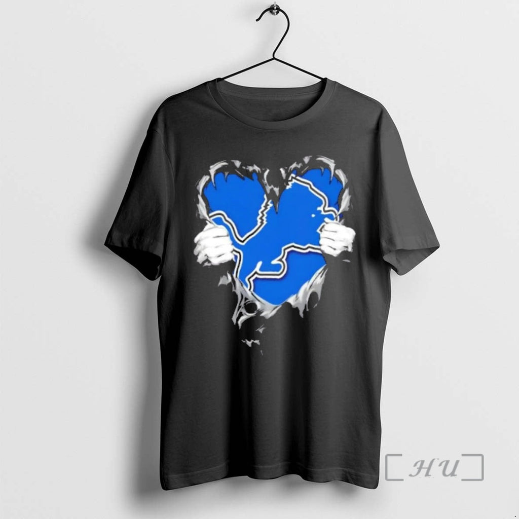 Officials Detroit Lions Rip The Chest Forever In My - Adult & Kids T-Shirts, Sweatshirts & Hoodies apparel design preview 1