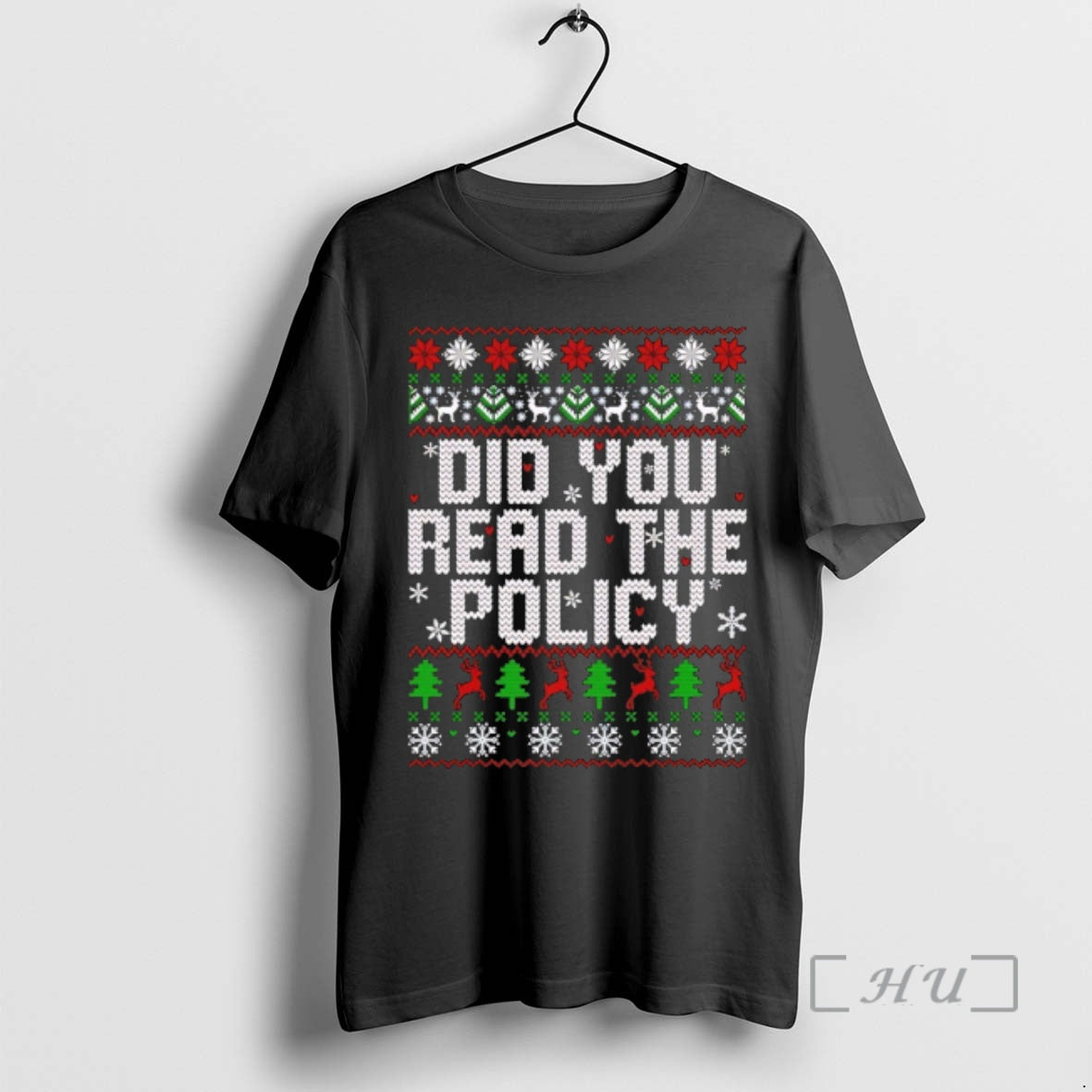 Officials Did You Read The Policy Ugly Christmas - Adult & Kids T-Shirts, Sweatshirts & Hoodies apparel design preview 1
