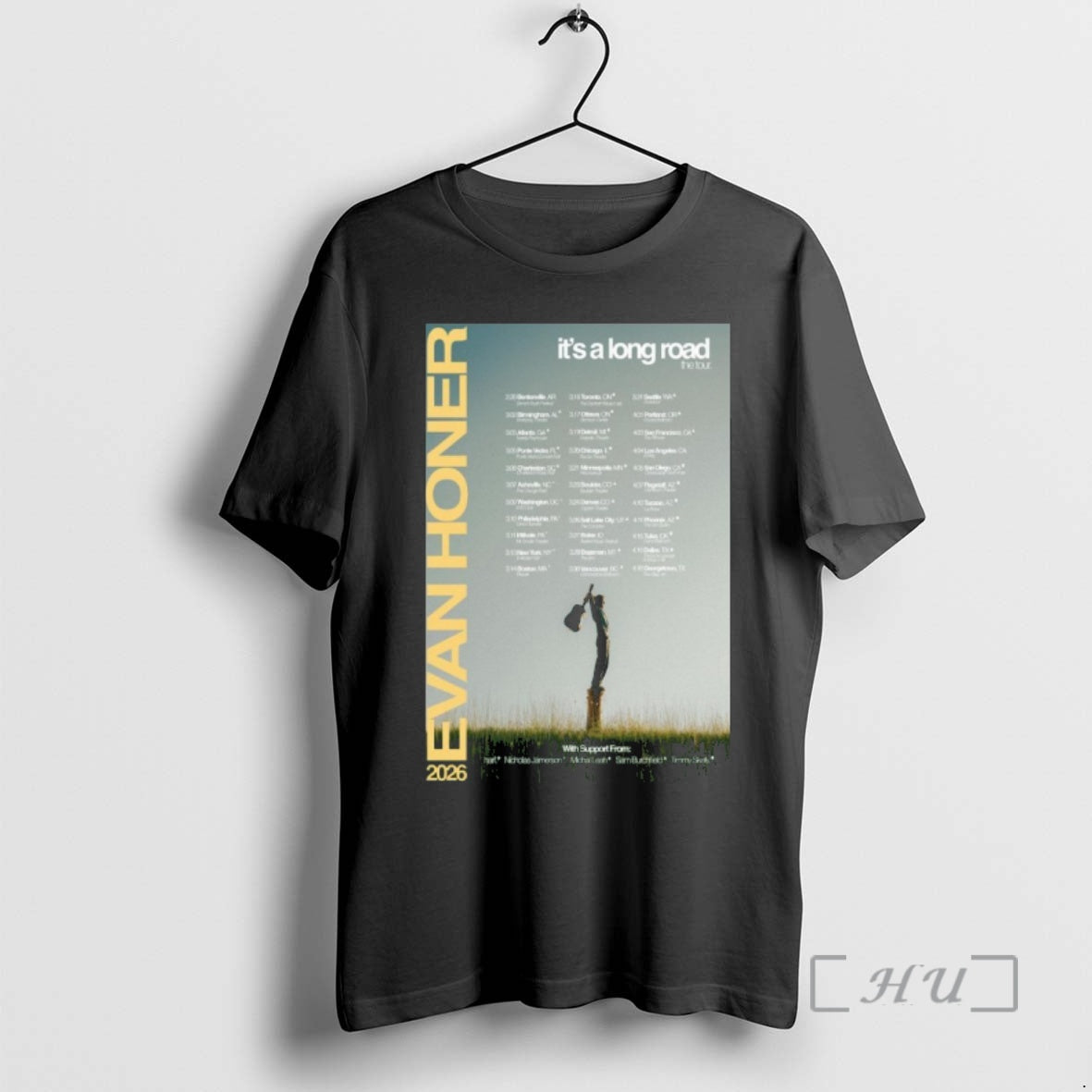 Officials Evan Honer 2026 Its A Long Road Tour - Adult & Kids T-Shirts, Sweatshirts & Hoodies apparel design preview 1