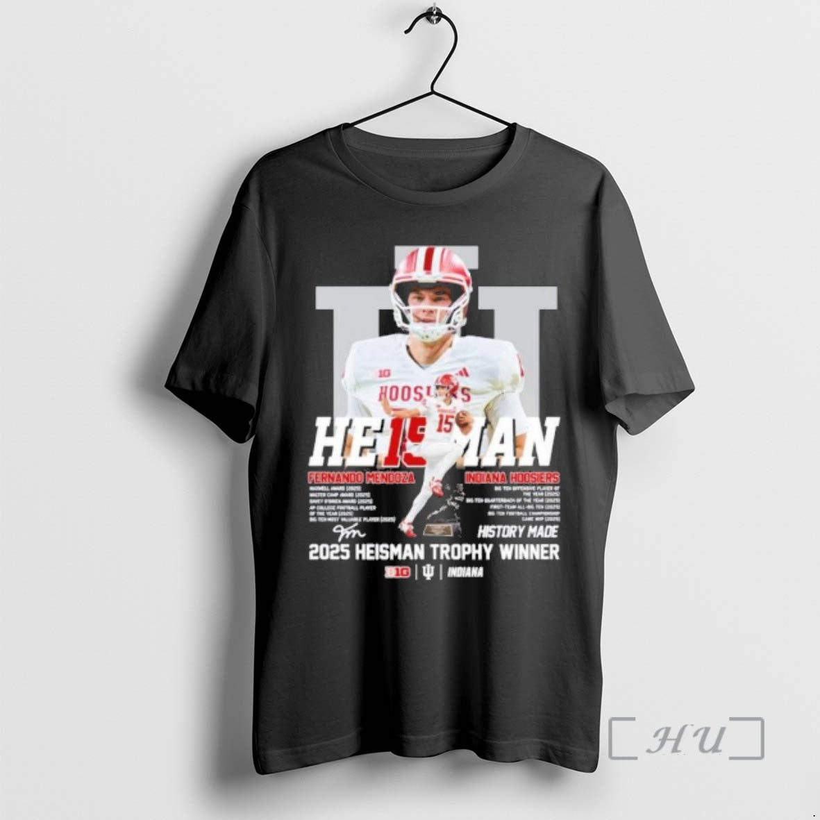 Officials Fernando Mendoza Indiana He15man 2025 - Adult & Kids T-Shirts, Sweatshirts & Hoodies apparel design preview 1