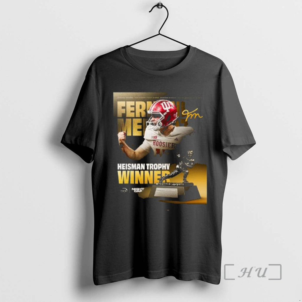 Officials Fernando Mendoza Wins 2025 Heisman Trophy - Adult & Kids T-Shirts, Sweatshirts & Hoodies apparel design preview 1