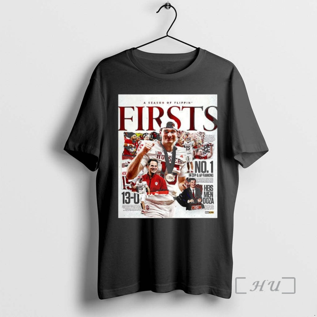 Officials Fernando Mendoza A Season Of Flippin Firsts - Adult & Kids T-Shirts, Sweatshirts & Hoodies apparel design preview 1