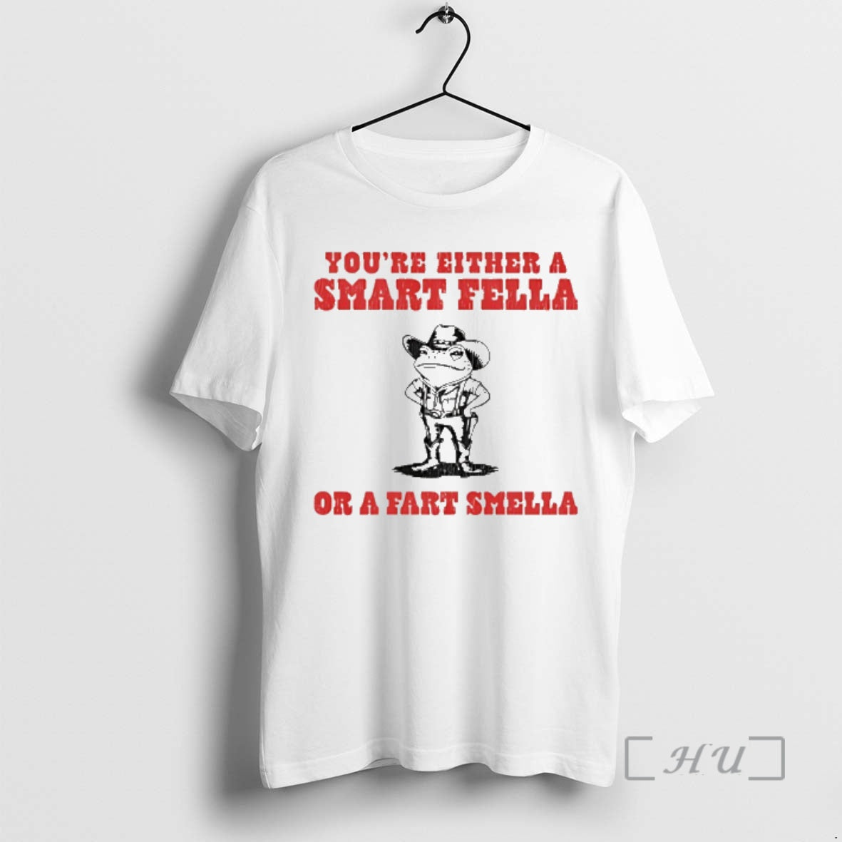 Officials Frog Cowboy Youre Either A Smart Fella Or - Adult & Kids T-Shirts, Sweatshirts & Hoodies apparel design preview 1