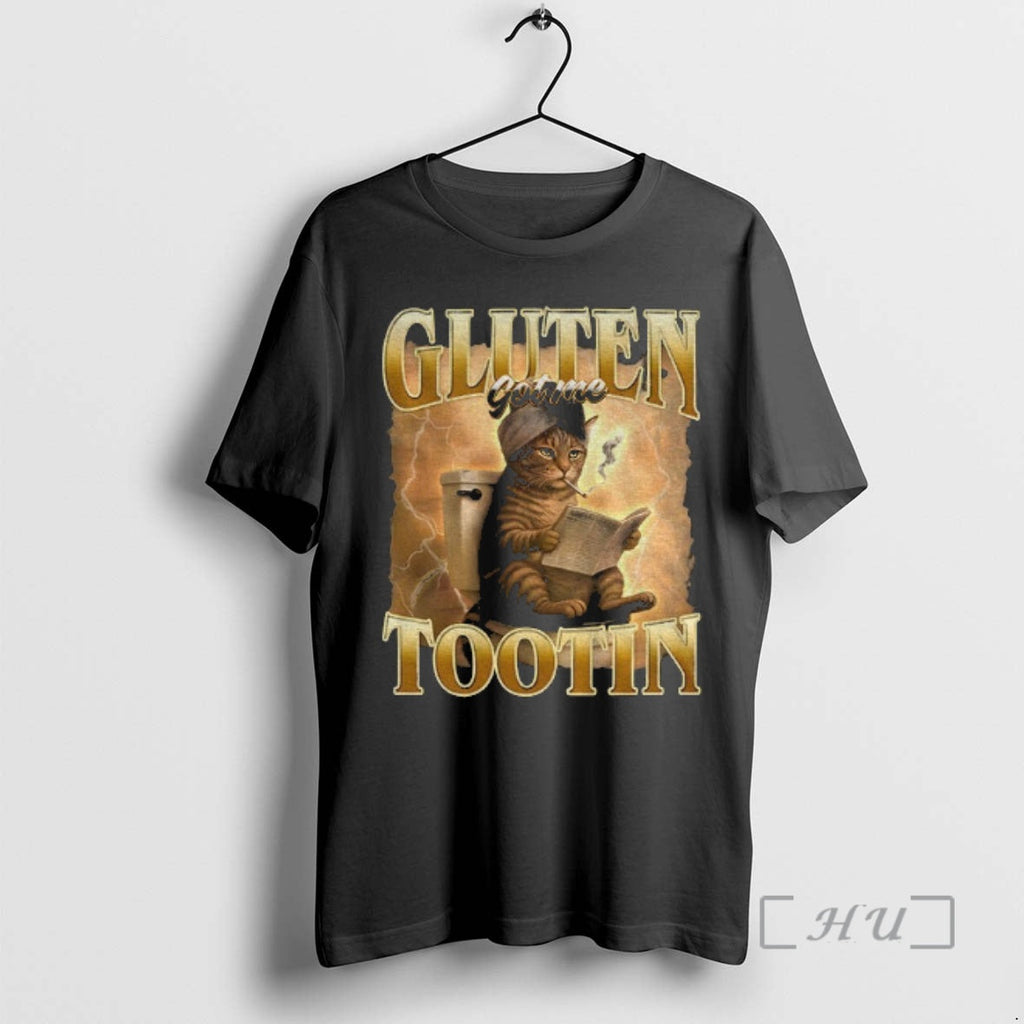 Officials Funny Cat Gluten Got Me Tootin Vintage - Adult & Kids T-Shirts, Sweatshirts & Hoodies apparel design preview 1