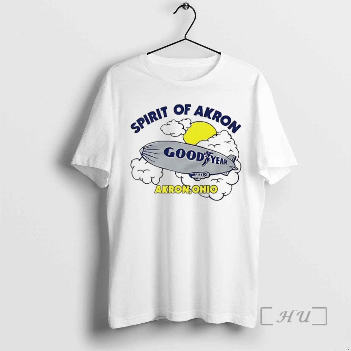 Officials Goodyear Blimp Spirit Of Akron Ohio Cartoon - Adult & Kids T-Shirts, Sweatshirts & Hoodies apparel design preview 1