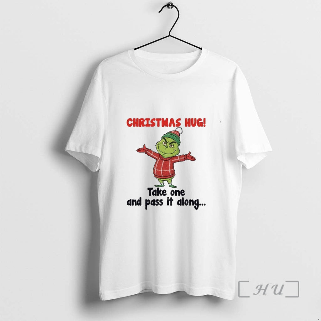 Officials Grinch Christmas Hug Take One And Pass It - Adult & Kids T-Shirts, Sweatshirts & Hoodies apparel design preview 1