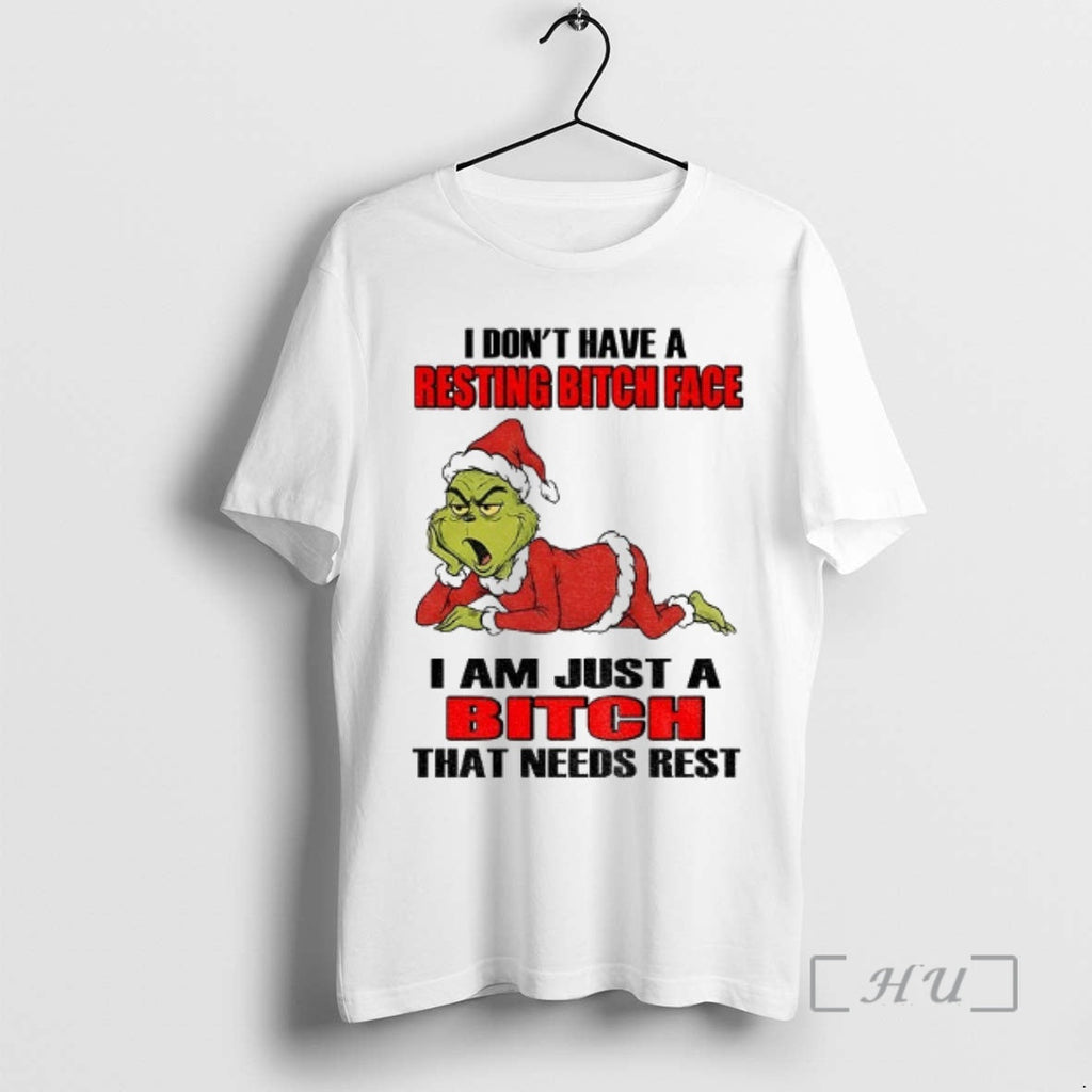 Officials Grinch Santa I Dont Have A Resting Bitch - Adult & Kids T-Shirts, Sweatshirts & Hoodies apparel design preview 1