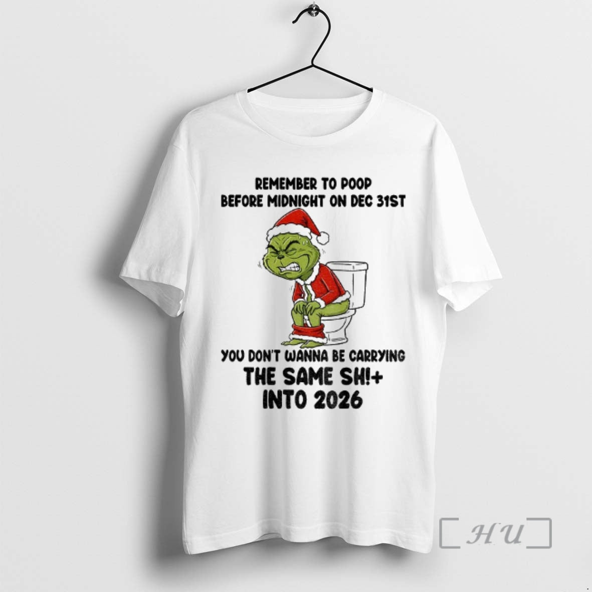 Officials Grinch Santa Remember To Poop Before - Adult & Kids T-Shirts, Sweatshirts & Hoodies apparel design preview 1