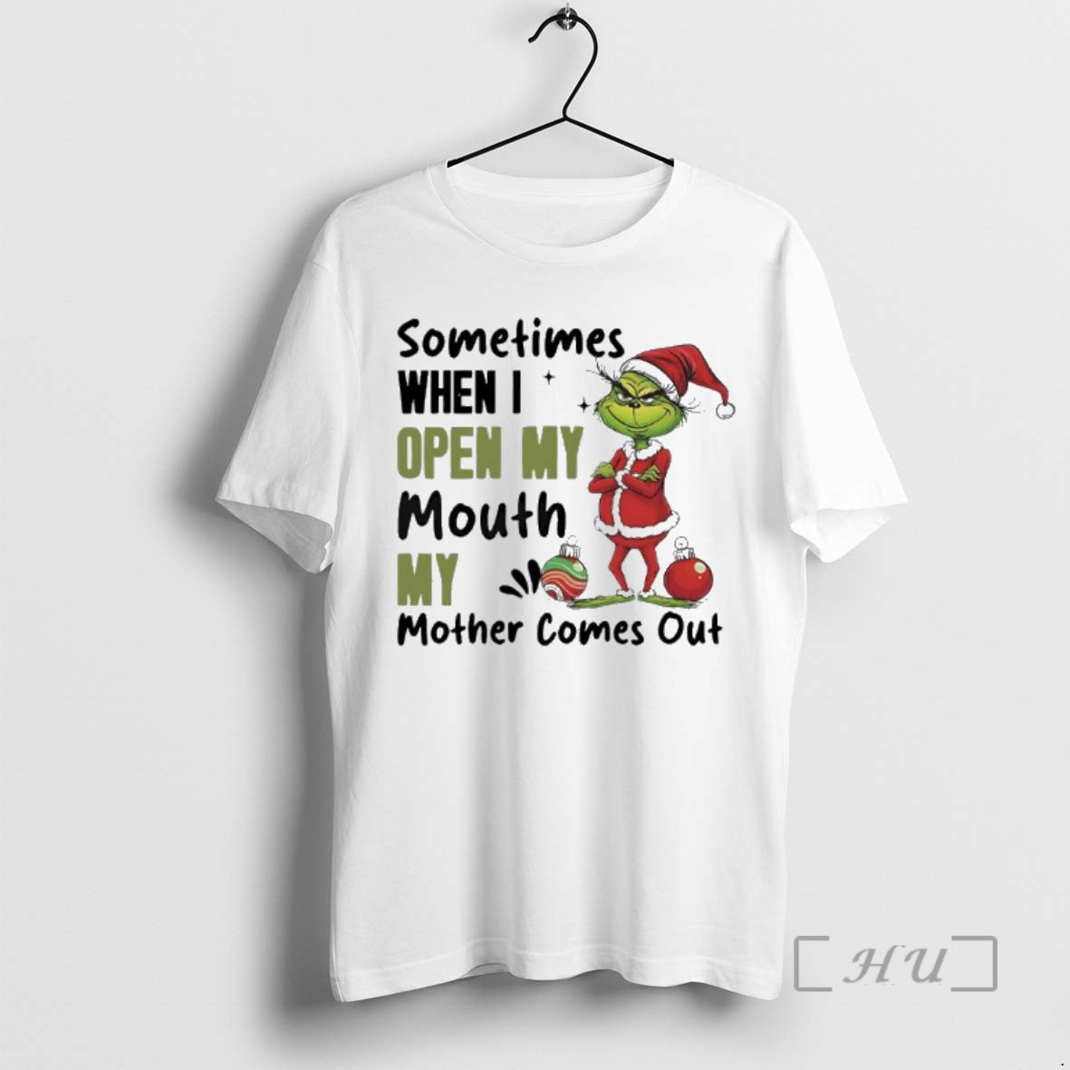 Officials Grinch Santa Sometimes When I Open My Mouth - Adult & Kids T-Shirts, Sweatshirts & Hoodies apparel design preview 1