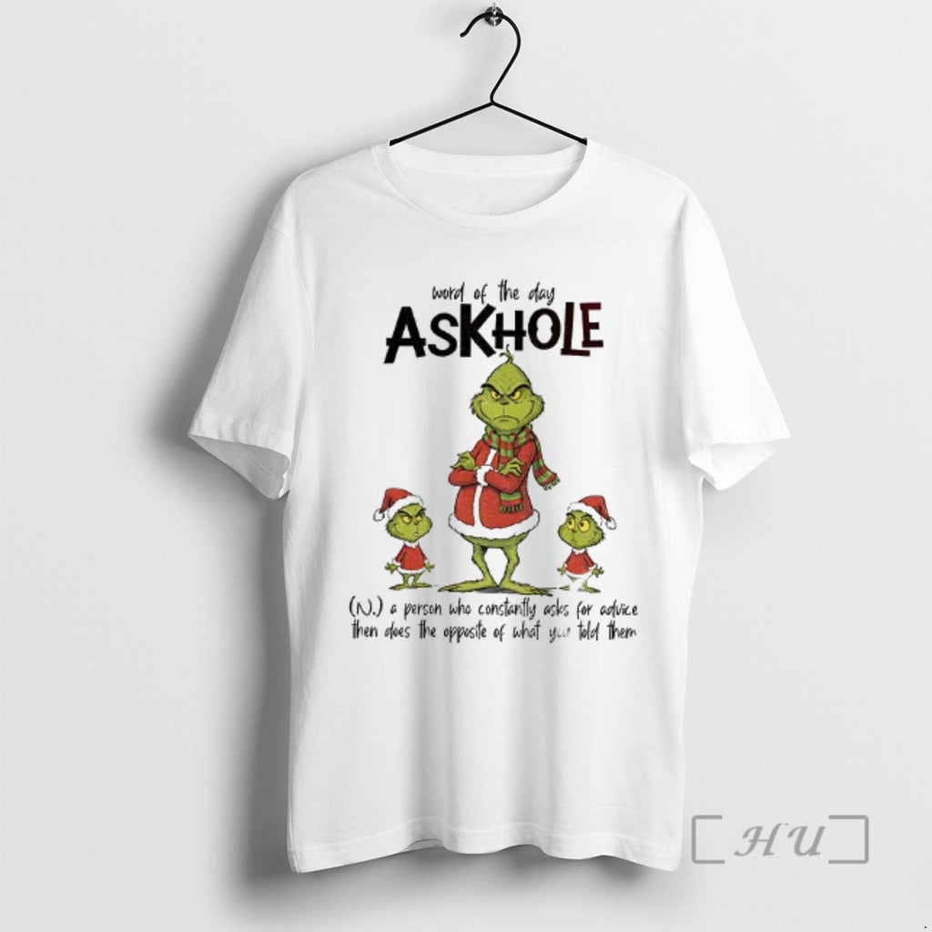 Officials Grinch Santa Word Of The Day Askhole A - Adult & Kids T-Shirts, Sweatshirts & Hoodies apparel design preview 1