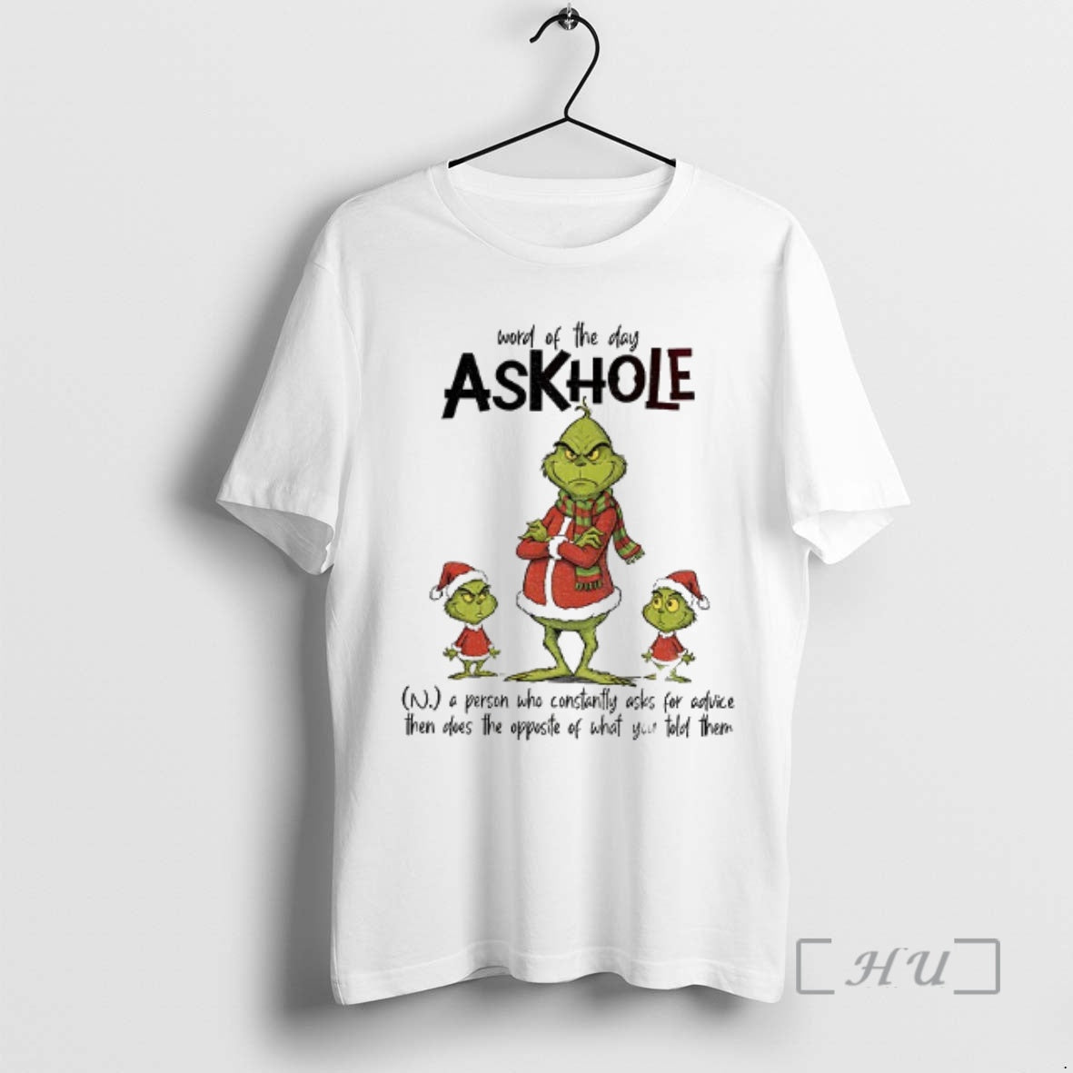 Officials Grinch Santa Word Of The Day Askhole A - Adult & Kids T-Shirts, Sweatshirts & Hoodies apparel design preview 1