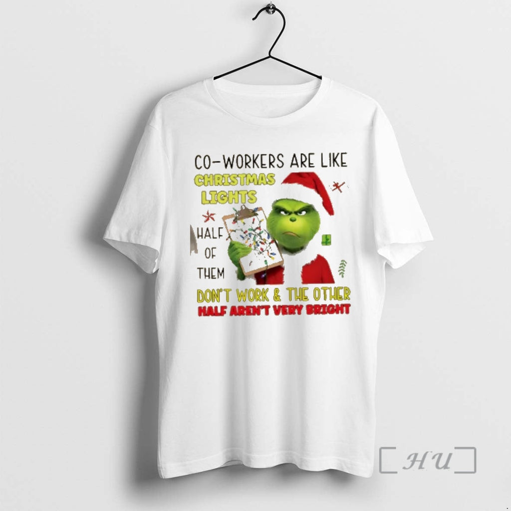 Officials Grinch Co Workers Are Like Christmas Lights - Adult & Kids T-Shirts, Sweatshirts & Hoodies apparel design preview 1