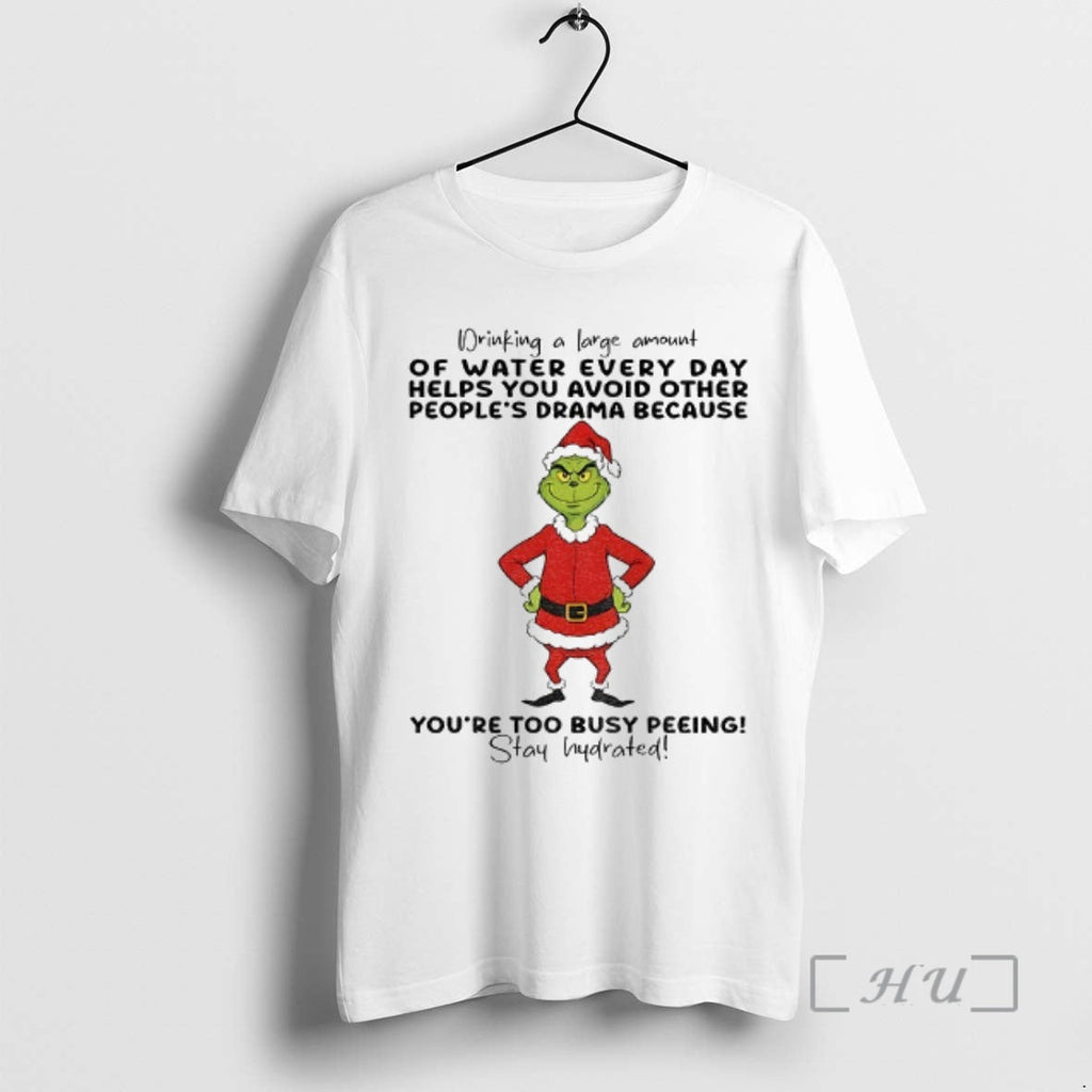 Officials Grinch Drinking A Large Amount Of Water - Adult & Kids T-Shirts, Sweatshirts & Hoodies apparel design preview 1